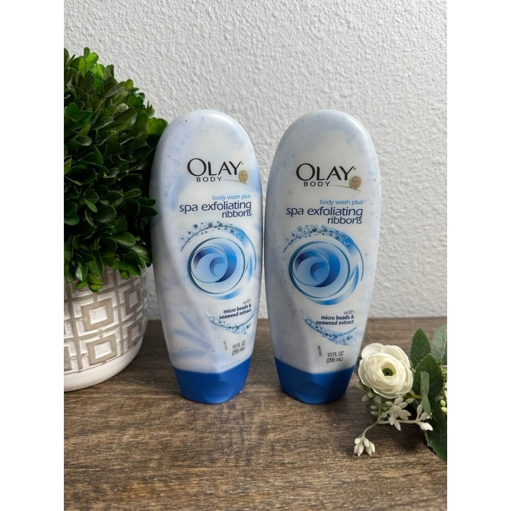 Olay Spa Exfoliating Ribbons‎ Body Wash Seaweed Extract Lot Of 2 Discontinued